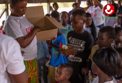 Sharing of Biscuit at Tepa Hospital